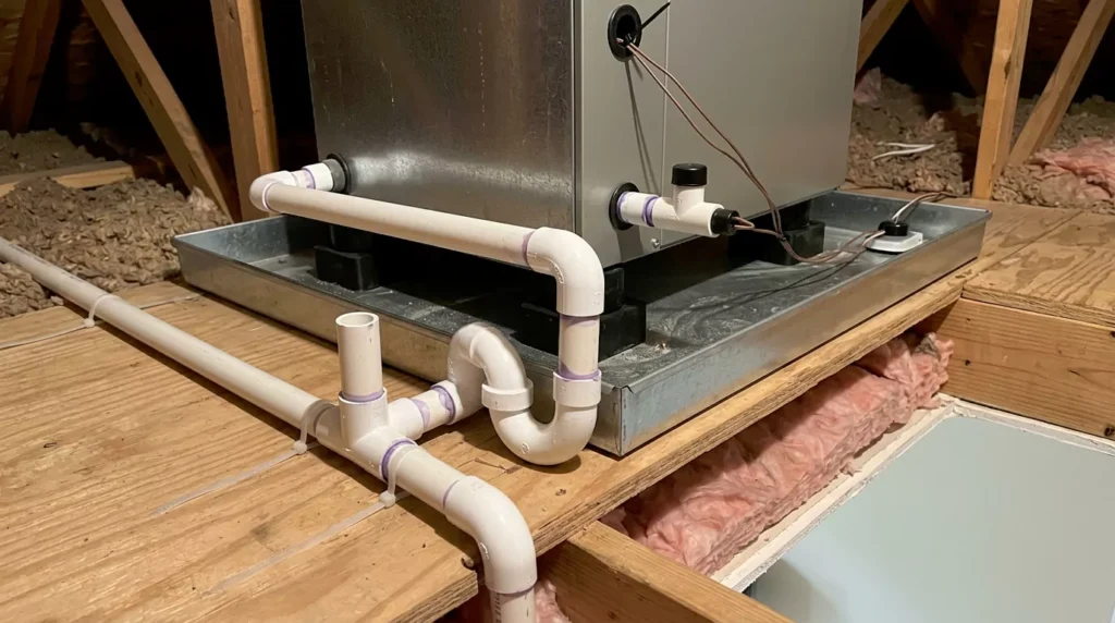 attic-air-handler-condensate-drainage