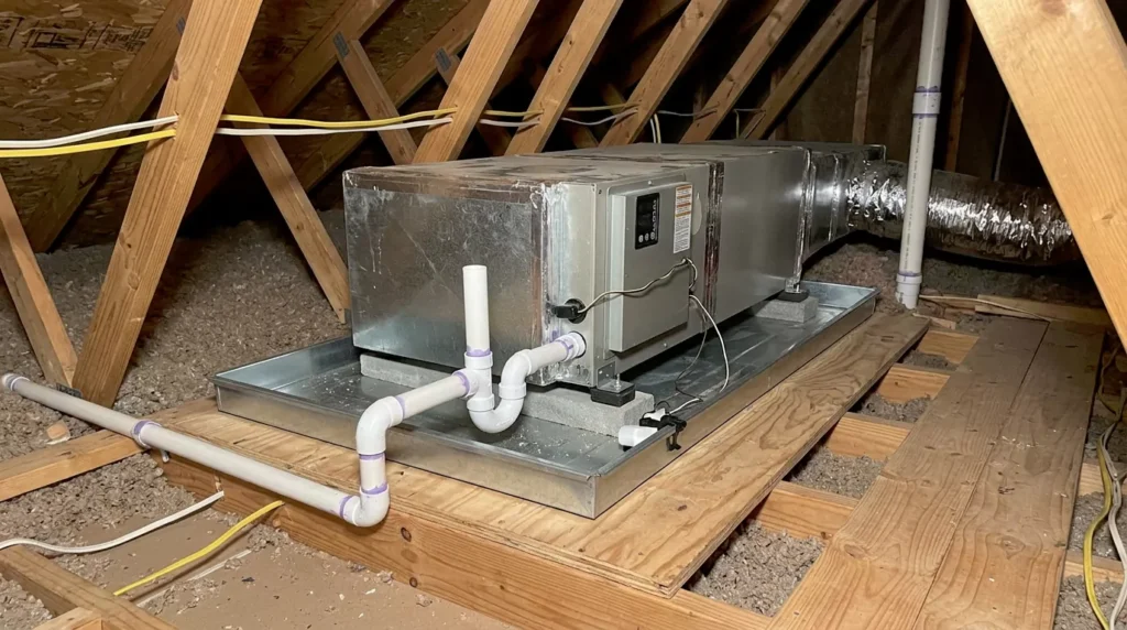 attic-condensate-drain-water-damage-prevention