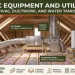 Attic Equipment and Utilities HVAC, Ductwork, and Water Tanks