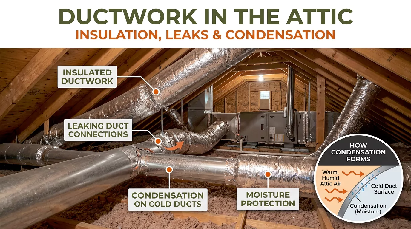 Ductwork in the Attic: Insulation, Leaks, and Condensation
